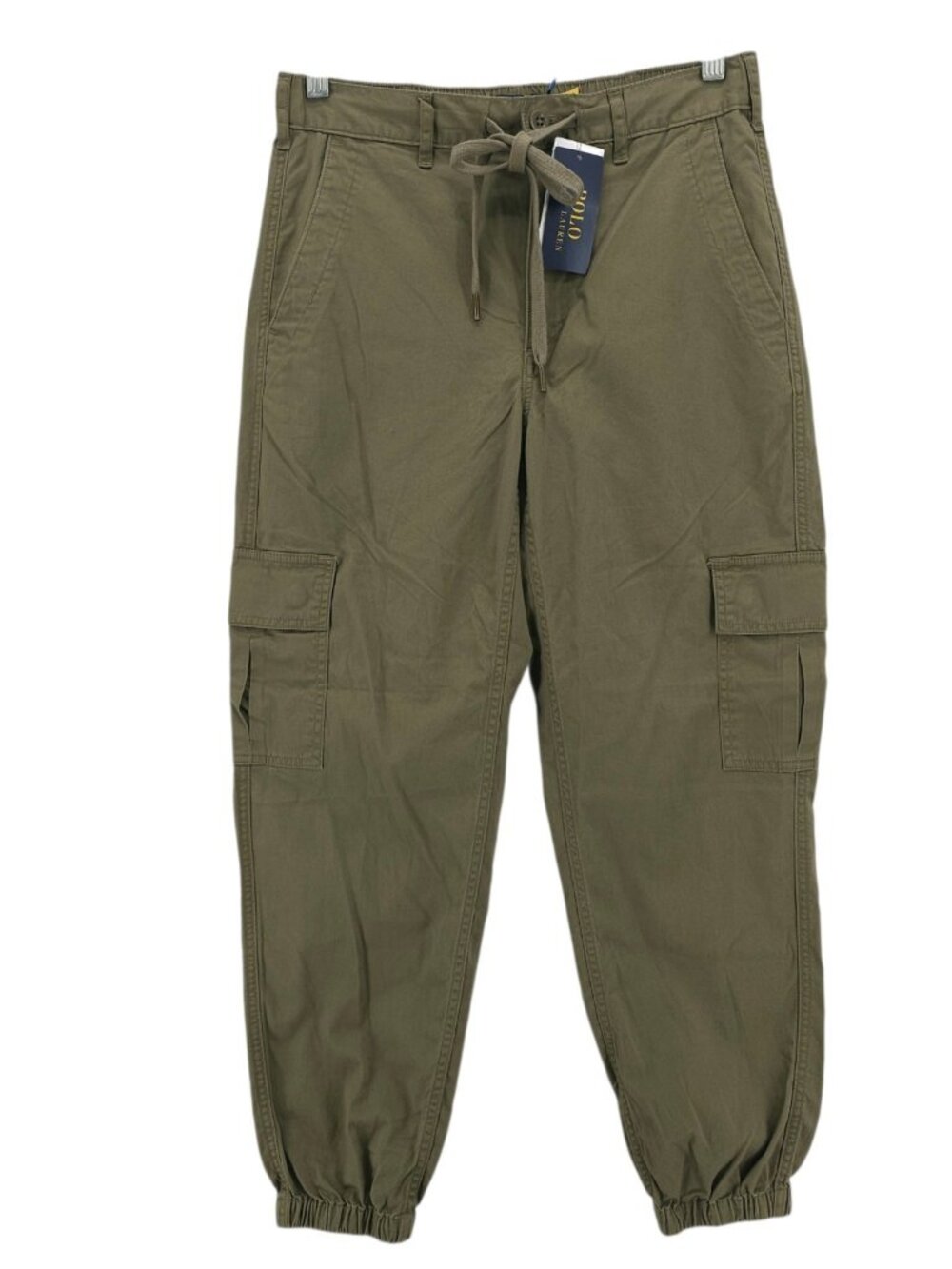 NWT POLO RALPH LAUREN Women’s Utility Cargo Jogger Cotton Stretch Green Size XS